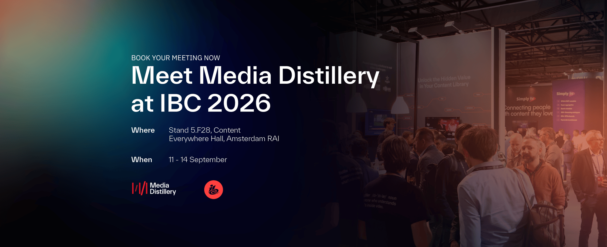 book a meeting with Media Distillery at IBC